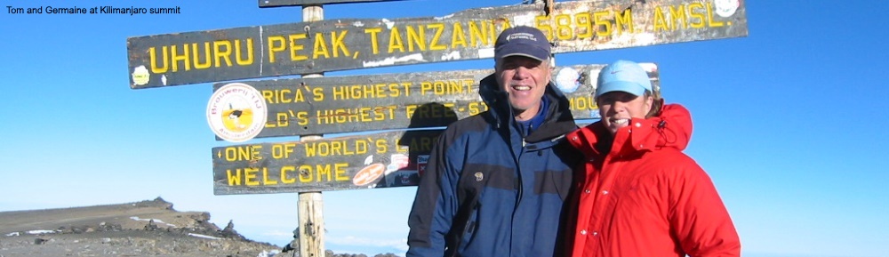 Tom Dougherty and Germaine at Kili summit