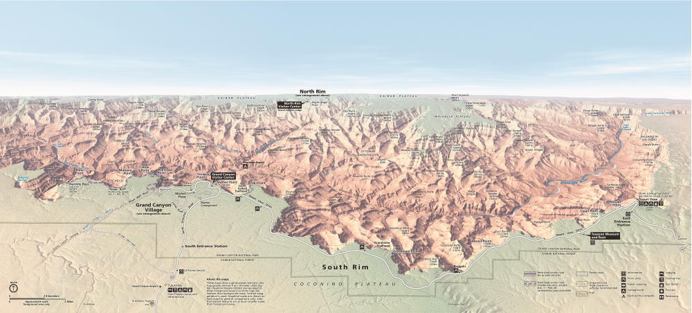 Grand Canyon Panorama Map