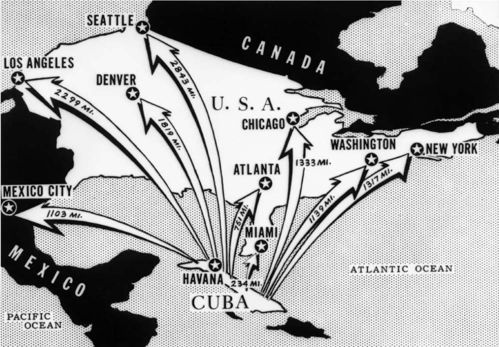 Cuban Missile Crisis: Soviet missiles threaten US cities