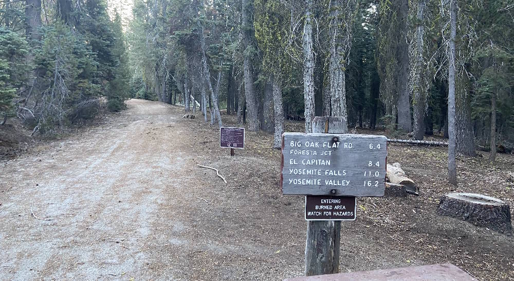 Near Trailhead: El Capitan 8.4 miles Ahead