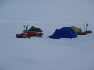 Camp on the sea ice