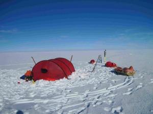 First camp on plateau